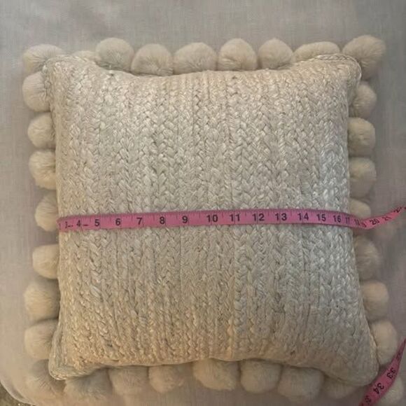 Beige Textured Throw Pillow - Picture 5 of 5